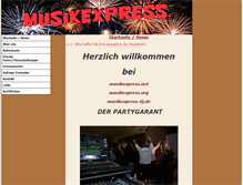 Tablet Screenshot of musikexpress.net