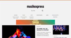 Desktop Screenshot of musikexpress.de