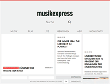 Tablet Screenshot of musikexpress.de